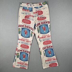 70s Jim Dandy Hominy Grits Flared Pants‎ 30x30 Feed Sack Novelty